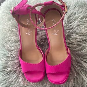 Viviana Hot Pink Heeled Sandals